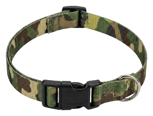 Green camouflage webbing collar